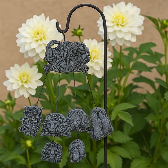 Vintage 1993 Carson Pewter Noah's Ark Windchime - Picture 1 of 7